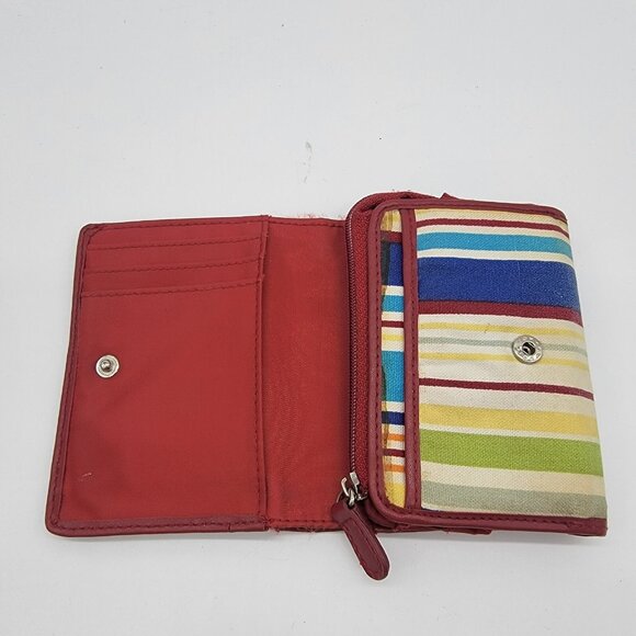 Vintage LONGABERGER Wallet Homestead Striped Good Used‎ Condition - Picture 4 of 8